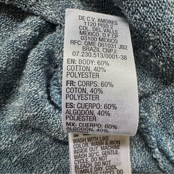 Roxy Blue Heather Sweatshirt Hoodie Terry Cloth Long Sleeve Kangaroo pocket M - Picture 9 of 10